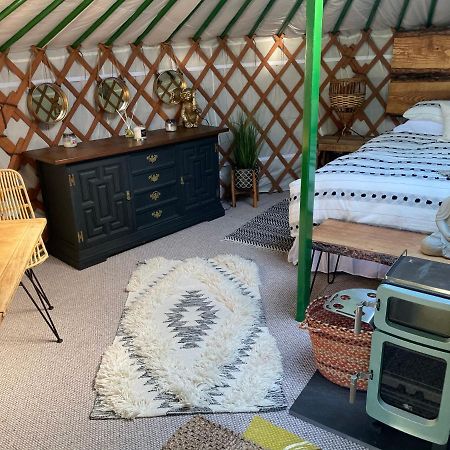 O Dan Y Coed Luxury Yurt With Hot Tub Chwilog Exterior photo